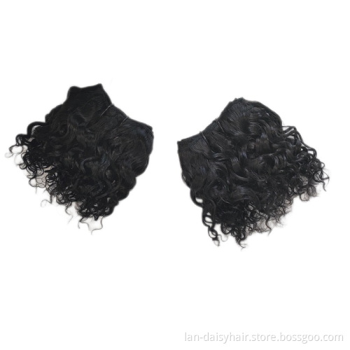 High quality  brazilian virgin raw cuticle aligned Wavy human hair 4pcs Curls double weft Jerry curly bundles